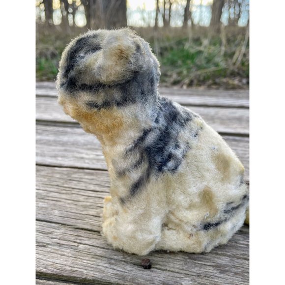 Vintage 1940s Mohair Stuffed Kitten Cat Toy Striped Gray Japan - Picture 8 of 12